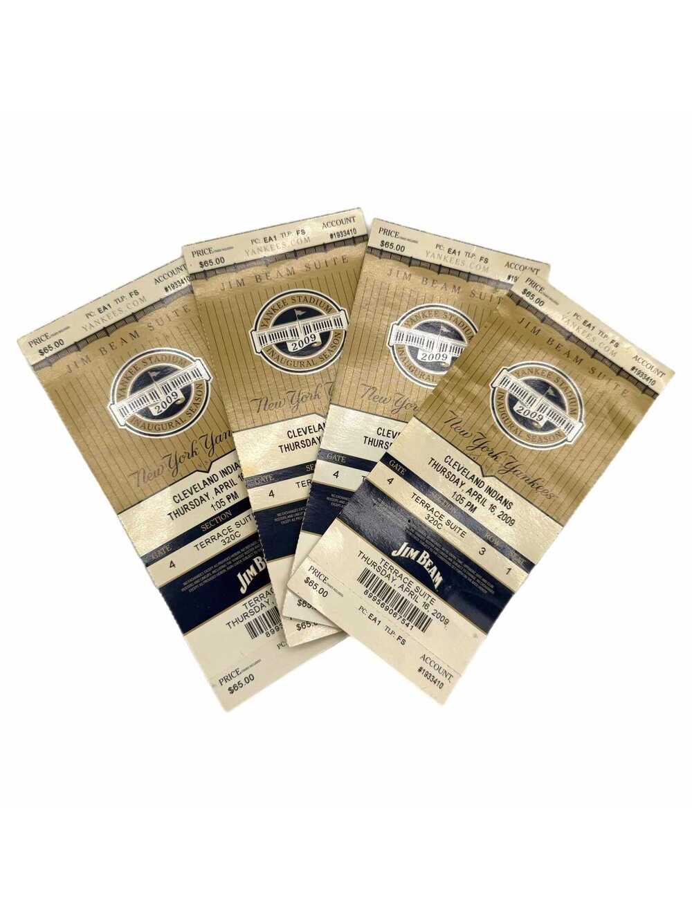 2009 New York Yankees Vs Cleveland Indians Baseball Ticket – Opening Game